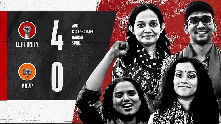 जवाहरलाल नेहरू विद्यापीठात पुन्हा ‘लाल झेंडा’ फडकला, विद्यार्थी संघटनांच्या निवडणुकीत एबीव्हीपीचा सर्व जागांवर पराभव