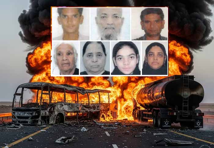 येना येथे झालेल्या भीषण अपघातात हैदराबादच्या 42 उमरा यात्रेकरूंचा मृत्यू झाला