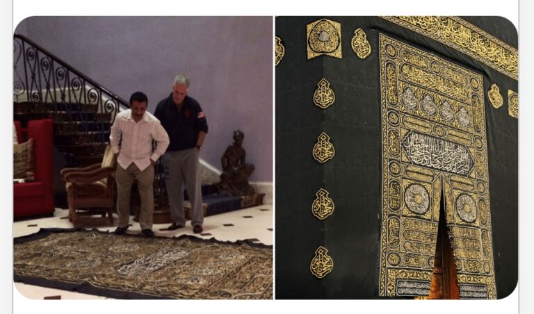 अयाश एपस्टाईन यांच्या बंगल्यात काबा किसवाहचे मुखपृष्ठ जमिनीवर टाकल्याची बातमी खोटी ठरली.