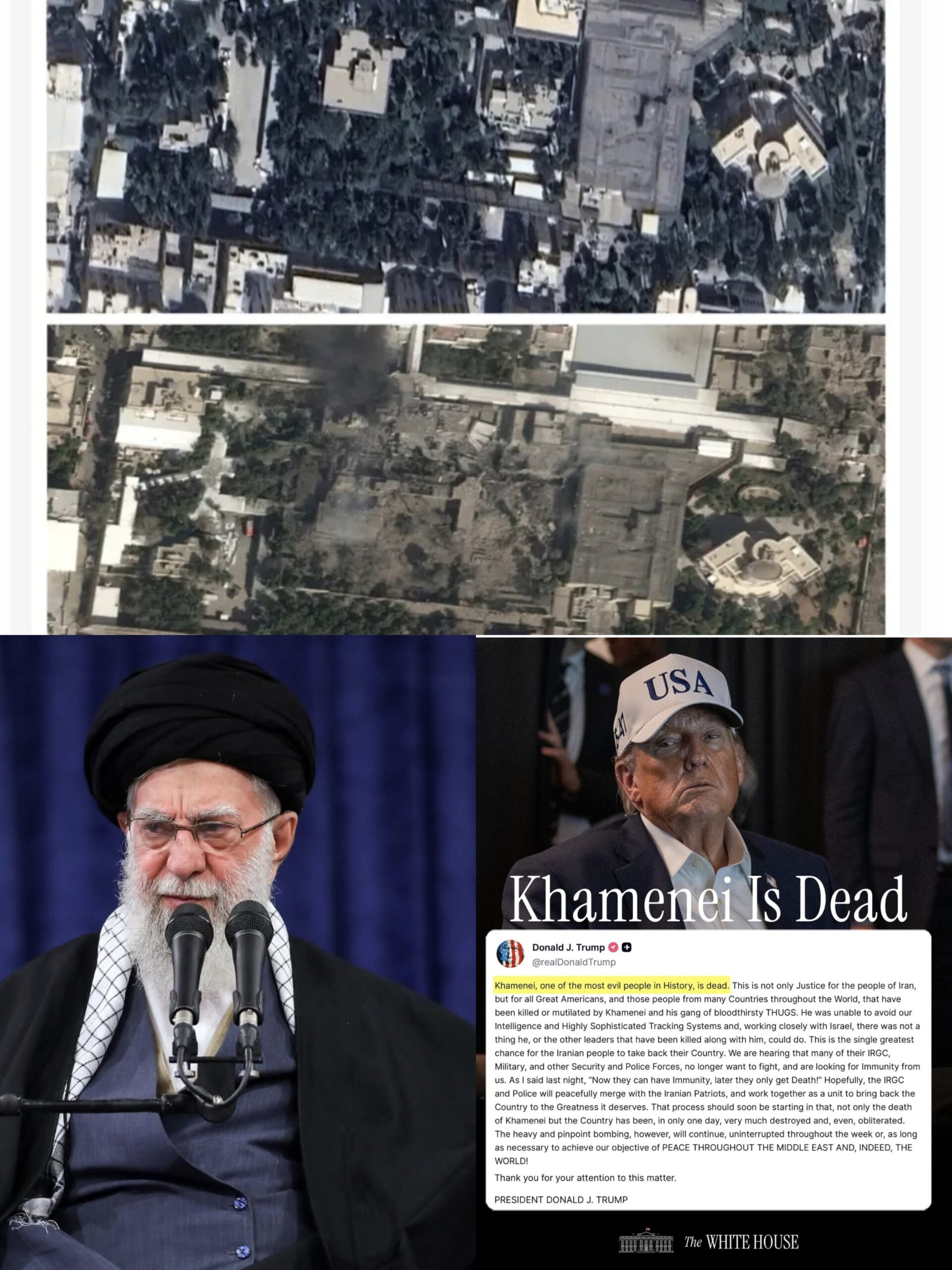 ब्रेकिंग न्यूज: खमेनेई मरण पावले: अमेरिकेच्या अध्यक्षांचा दावा