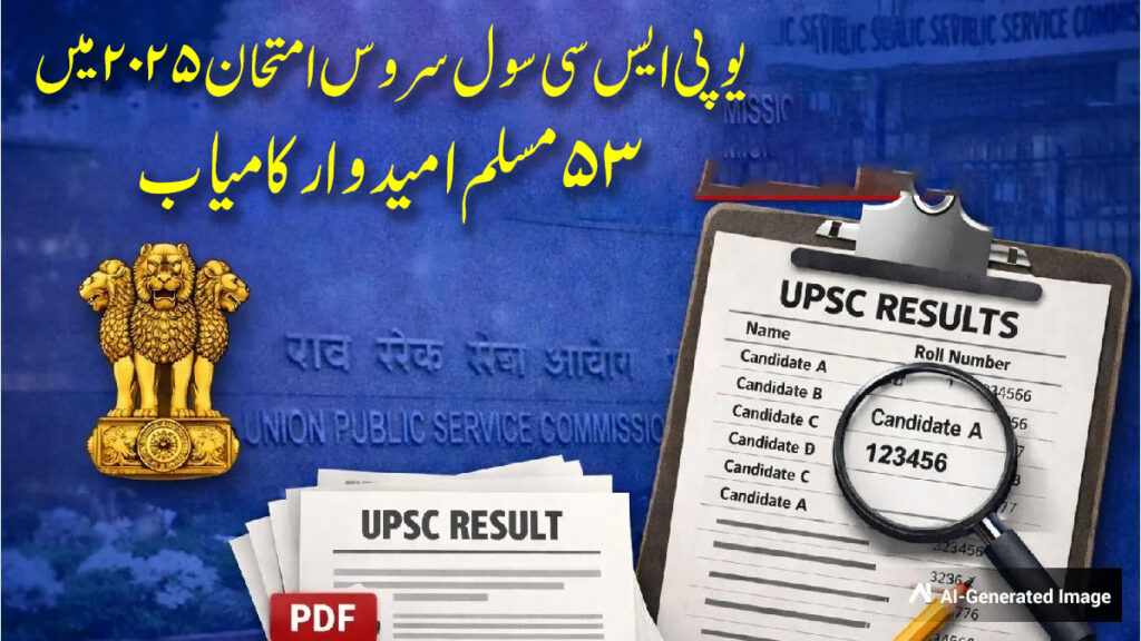 53 मुस्लिम उमेदवारांनी UPSC नागरी सेवा परीक्षा 2025 पास केली – तहलका टाइम्स न्यूज पोर्टल
