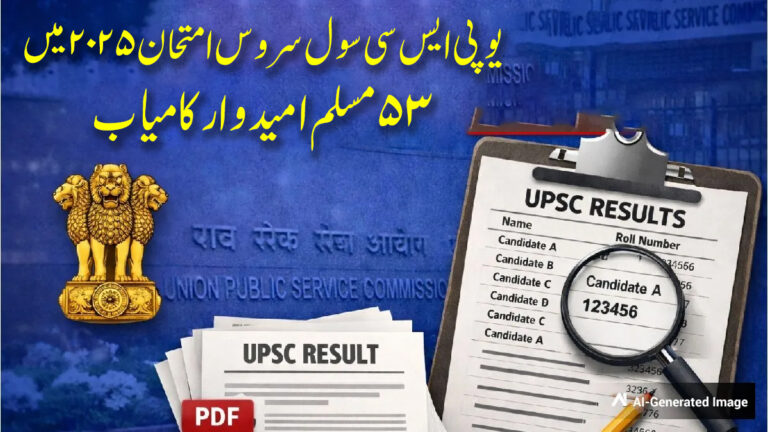 53 मुस्लिम उमेदवारांनी UPSC नागरी सेवा परीक्षा 2025 पास केली – तहलका टाइम्स न्यूज पोर्टल