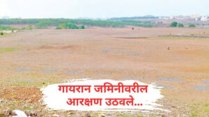 गायरान जमीन : महानगरपालिका व नगरपालिका क्षेत्रातील हजारो हेक्टर गायरान जमिनीचे आरक्षण संपले आहे.